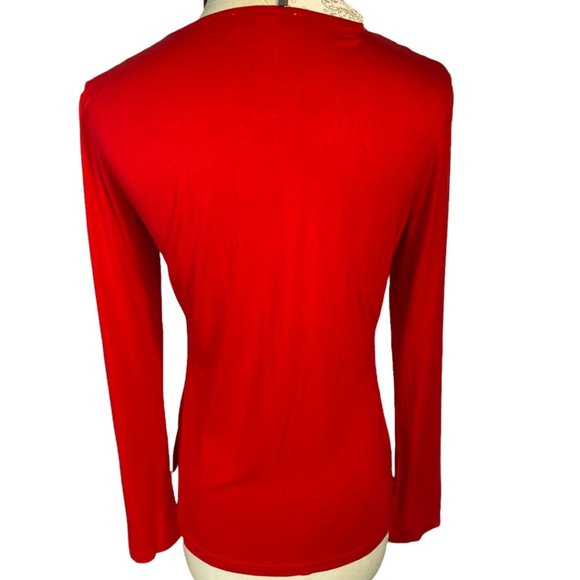 BOO RADLEY AUSTRALIA BRILLIANT RED LONG SLEEVE TEE (SZ SM) (BNWT) - Picture 3 of 5